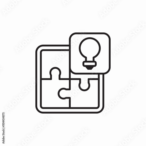 puzzle shape idea icon sign vector