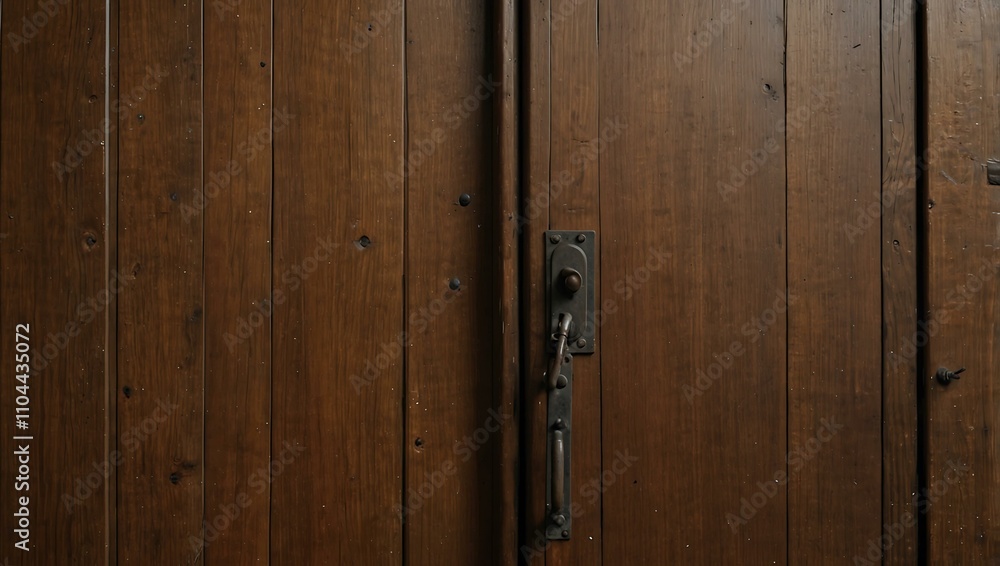 Fototapeta premium Closed wooden door.