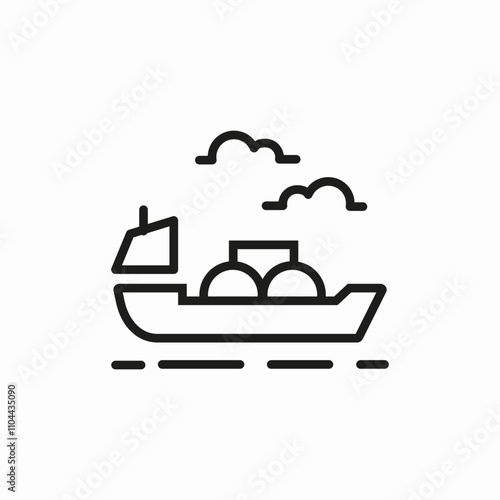 ship sea icon sign vector