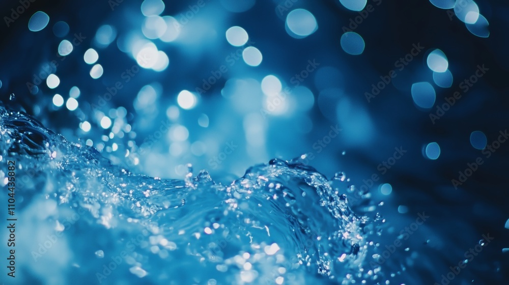 Fototapeta premium Abstract blue bokeh background with soft focus for artistic and creative designs