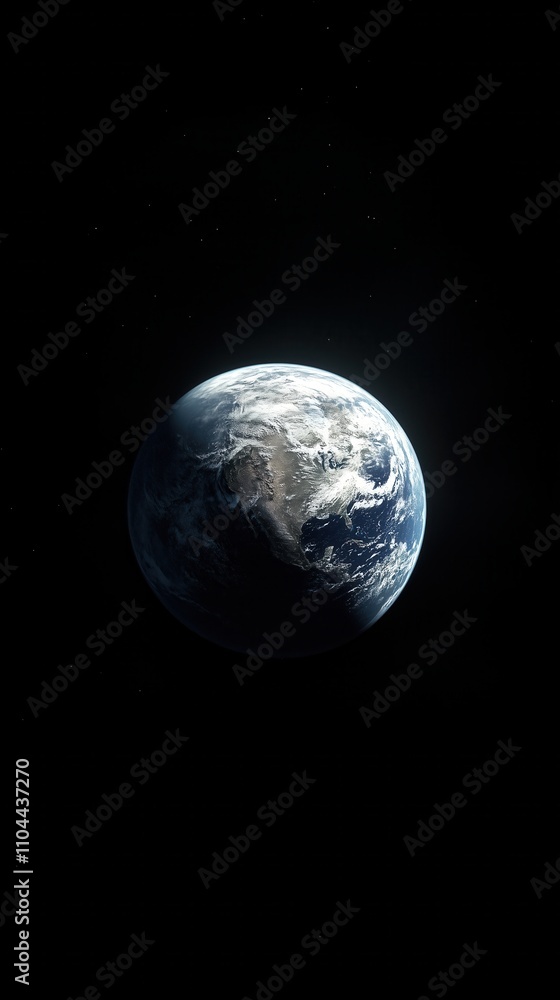 Obraz premium Planet earth rotating in space showing north and south america