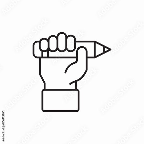 hand pencil icon sign vector