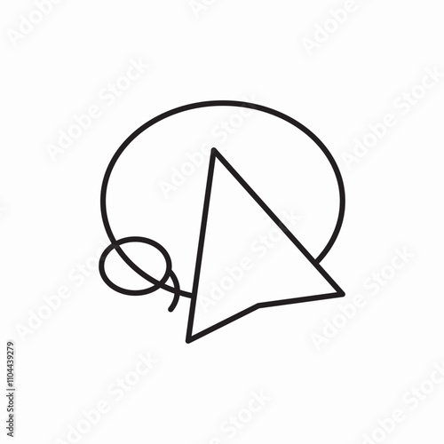lasso tool click icon sign vector
