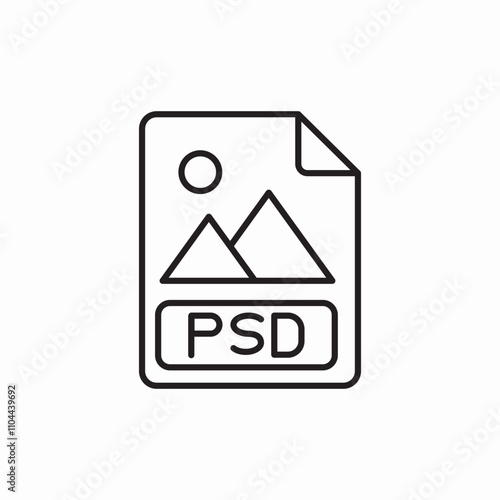 psd file icon sign vector