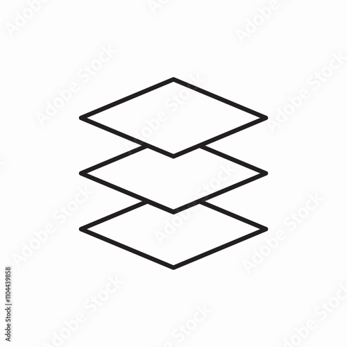 stack layers icon sign vector