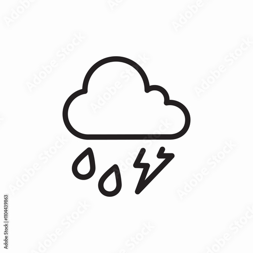 storm lightning icon sign vector