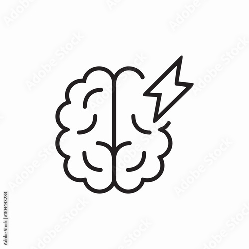 brain energy icon sign vector