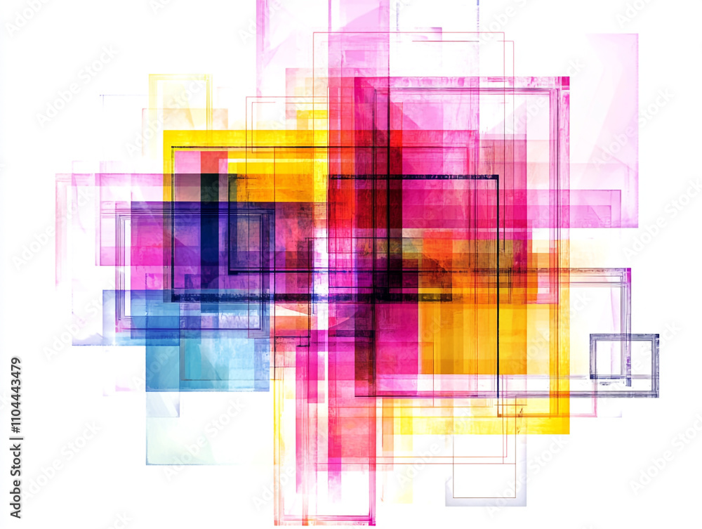 Abstract colorful background with geometric squares and space for text. Isolated on a white background. Abstract colorful background with geometric squares and space for text. Isolated on a white background.