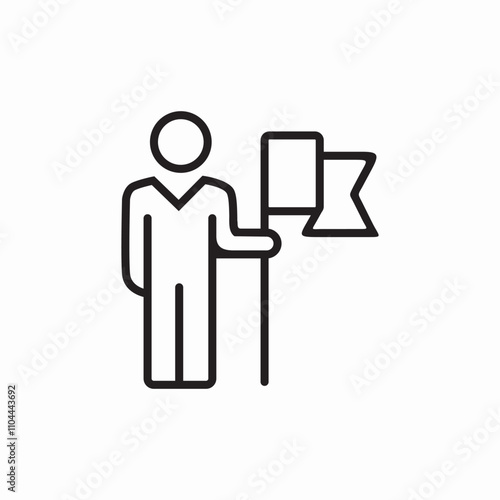 leader flag icon sign vector