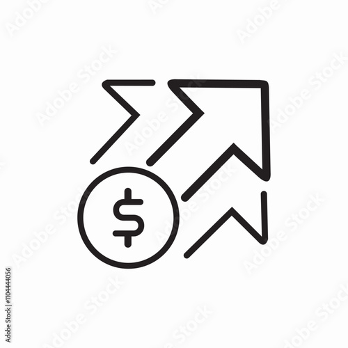 price ascending icon sign vector