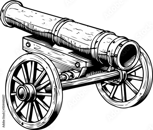 Vintage Cannon Illustration
