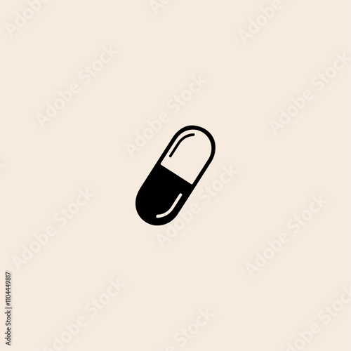 capsule vector icon, medicine icon vector design