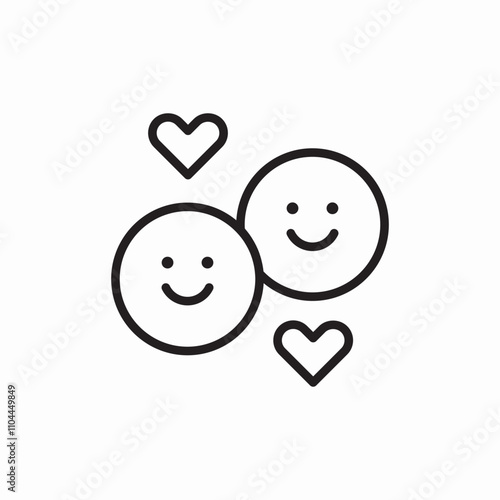 happy love icon sign vector