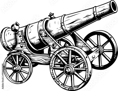 Vintage Cannon Illustration
