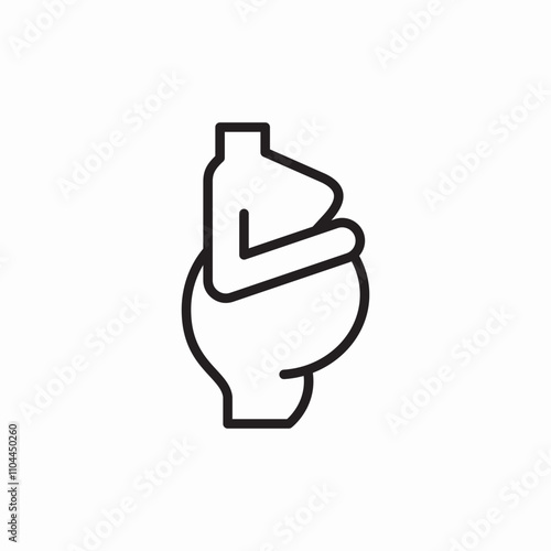 pregnant woman icon sign vector