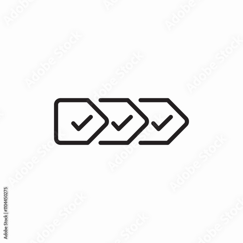 progress milestones icon sign vector