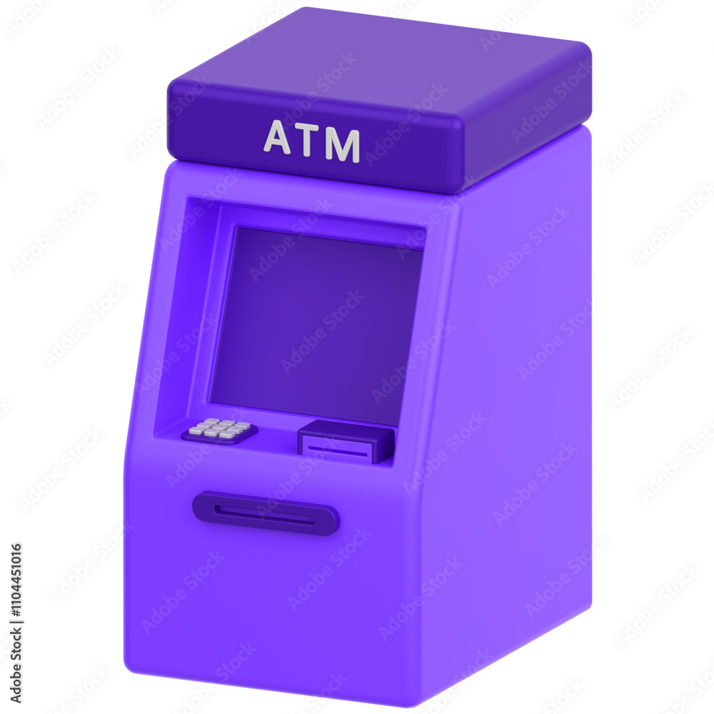 3D icon of a atm machine
3D icon of a atm machine