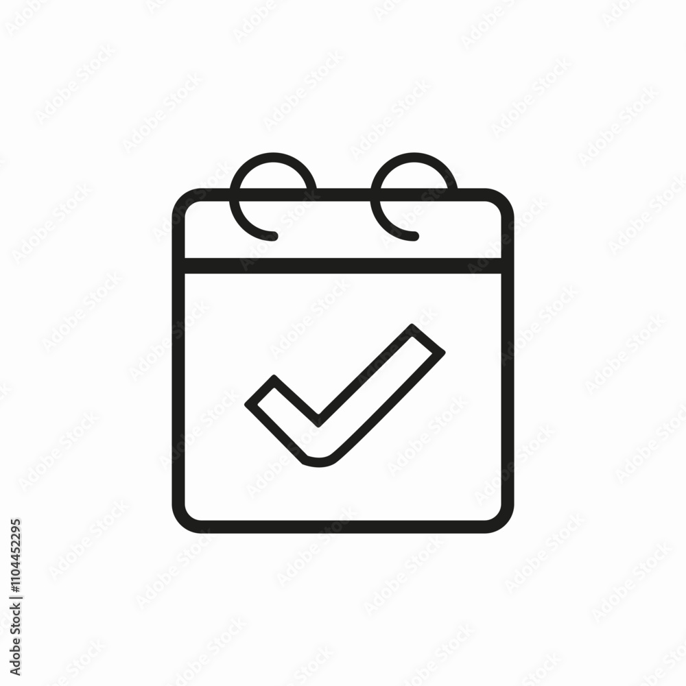 calendar check mark icon sign vector calendar check mark icon sign vector