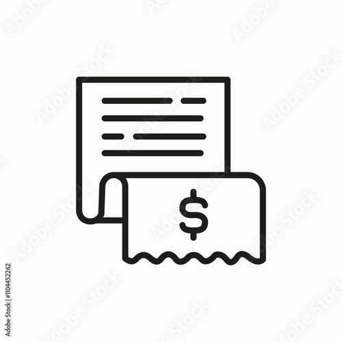 bill invoice icon sign vector