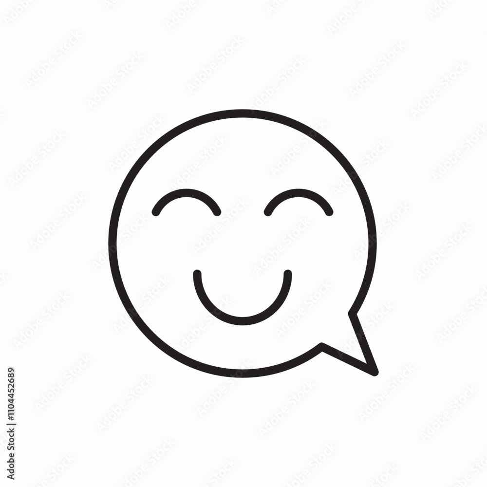 happy emoji speech bubble icon sign vector happy emoji speech bubble icon sign vector