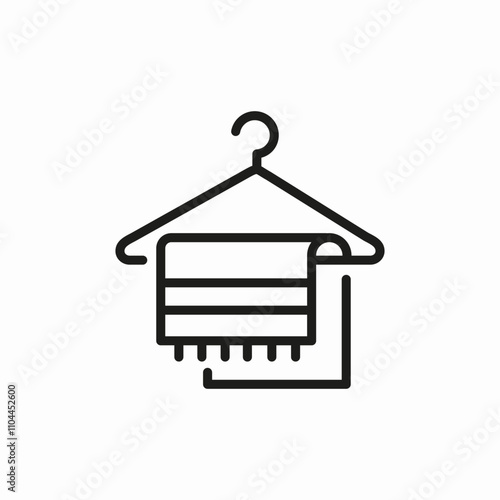 hanger towel icon sign vector