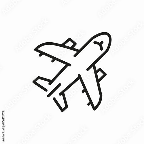 plane flight icon sign vector