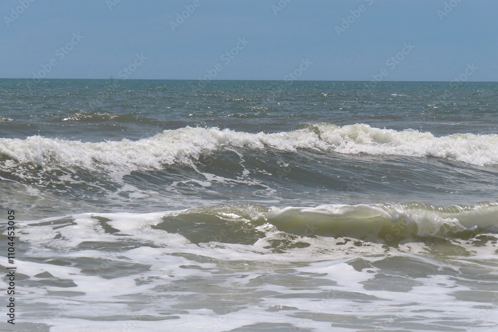 Fototapeta premium Beautiful ocean view on Atlantic coast of North Florida