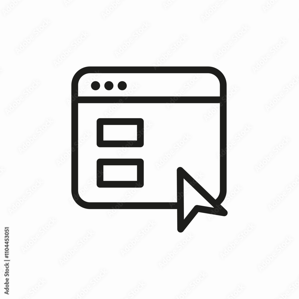 website click icon sign vector website click icon sign vector