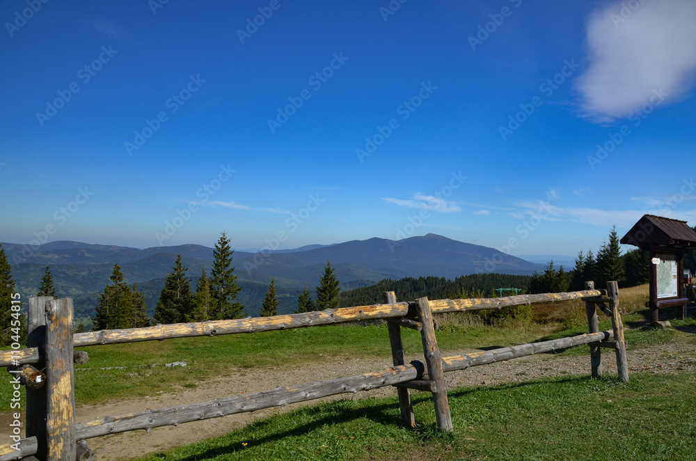 picturesque and wonderful views on the way to Pilsko in the Beskid Mountains picturesque and wonderful views on the way to Pilsko in the Beskid Mountains