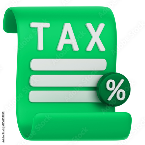 3d icons of a tax form	
 photo