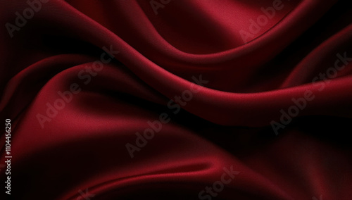 Black dark deep red burgundy cherry maroon crimson abstract background. Silk satin velvet fabric. Elegant luxury rich. Curtain drapery fold line wave flow. Romance Valentine Birthday Christmas. Design