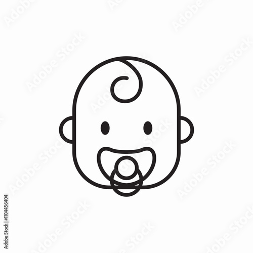 cute baby boy icon sign vector