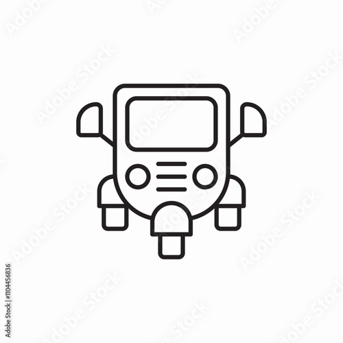 old trishaw icon sign vector