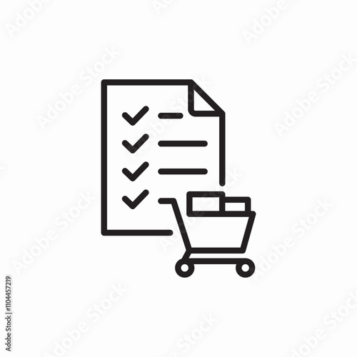 shoppping list icon sign vector