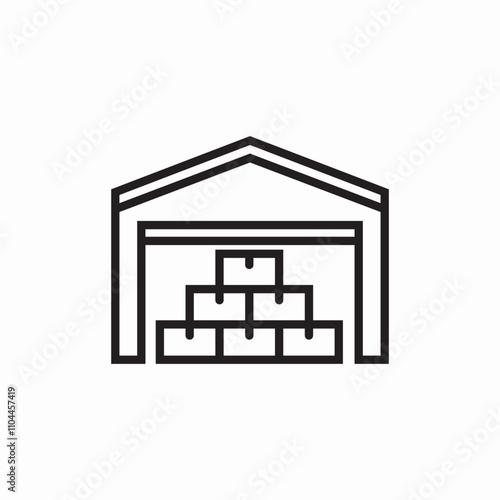 warehouse storage icon sign vector