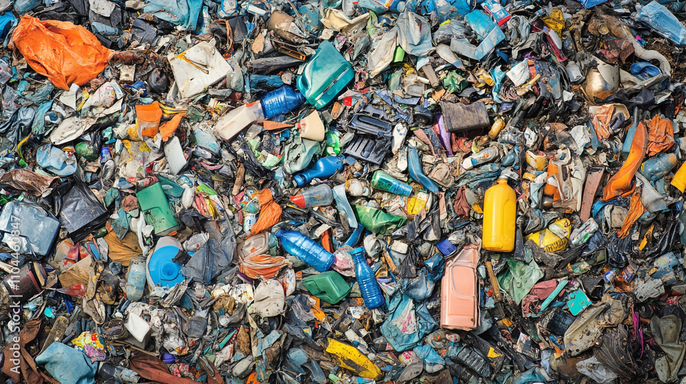 Plastic Waste Landfill Recycling Pollution Environmental Disaster Garbage Pile Plastic Waste Landfill Recycling Pollution Environmental Disaster Garbage Pile