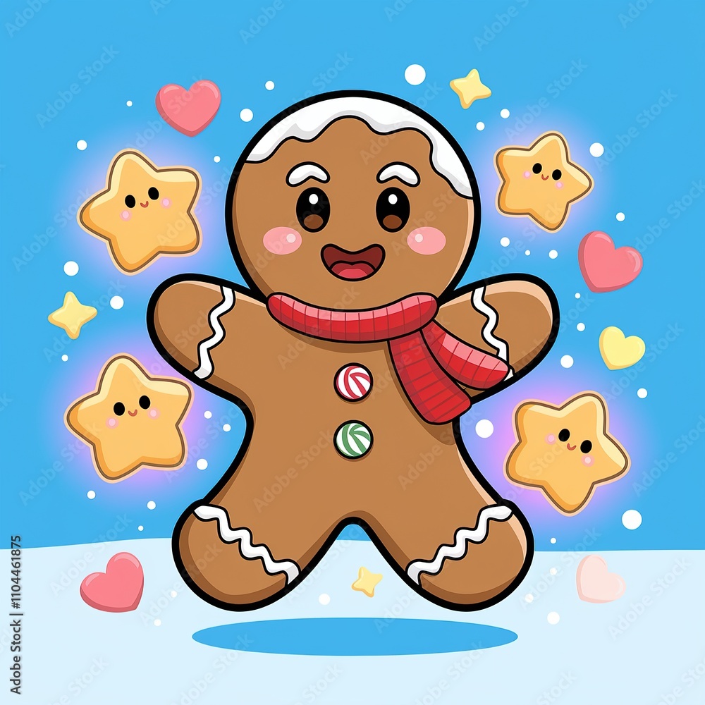 illustration of a Christmas cookie illustration of a Christmas cookie