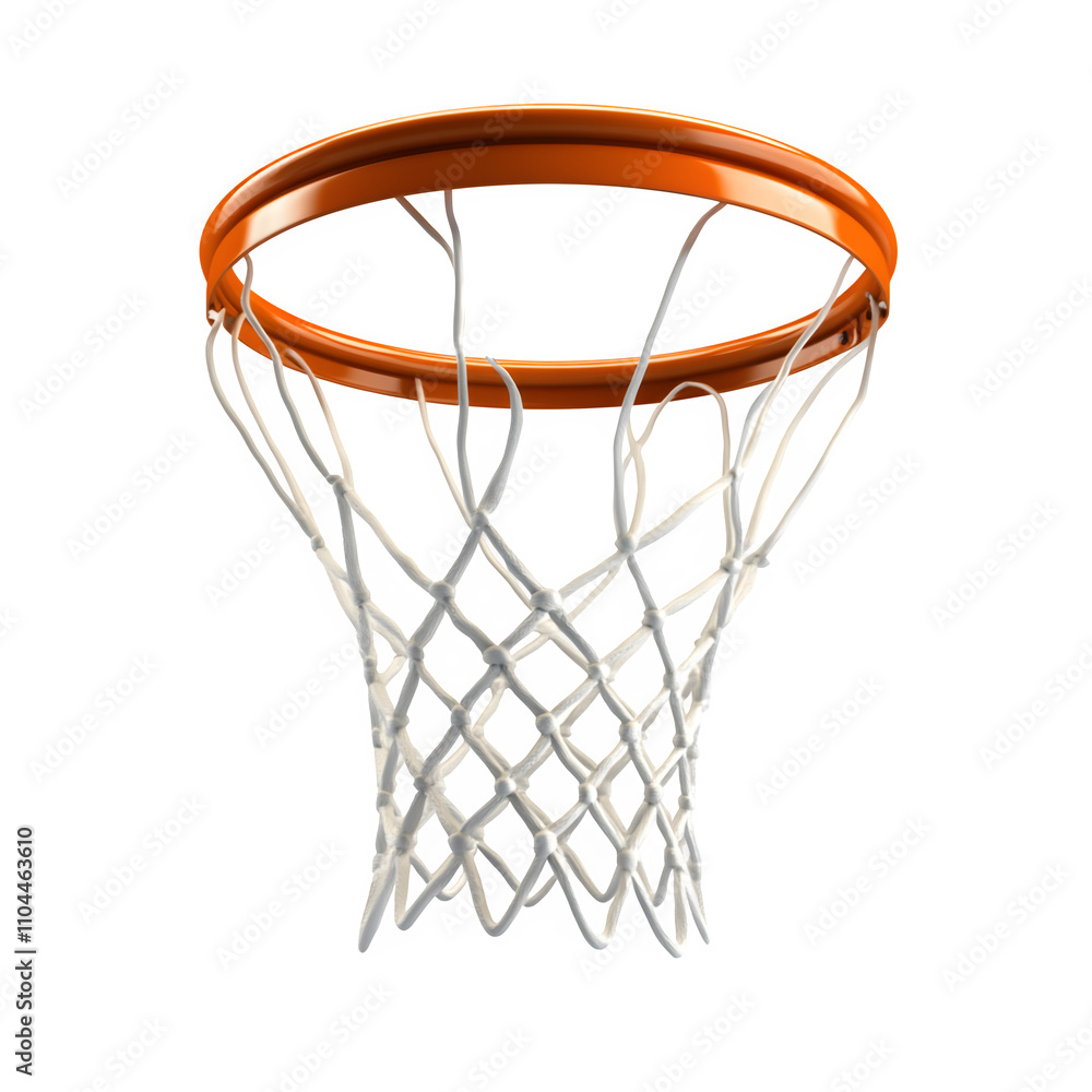 Transparent background basketball hoop and net ready for scoring points in a game Transparent background basketball hoop and net ready for scoring points in a game