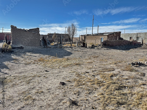 Windswept Ruins in the High Desert Plains - Julaca, Uyuni, Bolivia photo