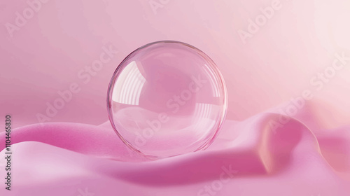 Closeup of pink transparent clear calm water surface texture with splashes and bubbles. Trendy abstract summer nature background. Coral colored waves in sunlight.