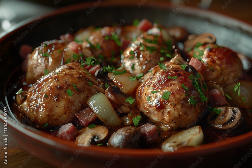 Coq au Vin (Close-up View) Coq au Vin (Close-up View)