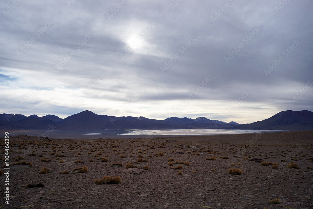 Majestic Sunset over Andean Lagoons - Reserva Eduardo Avaroa, Uyuni, Bolivia