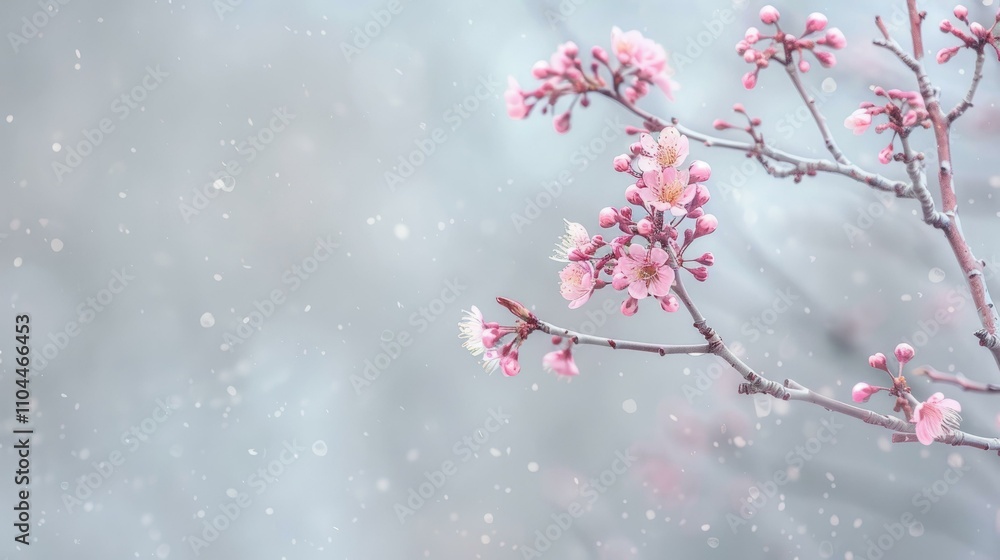 Delicate spring blooms on soft pastel background with dreamy, ethereal atmosphere for versatile uses Delicate spring blooms on soft pastel background with dreamy, ethereal atmosphere for versatile uses