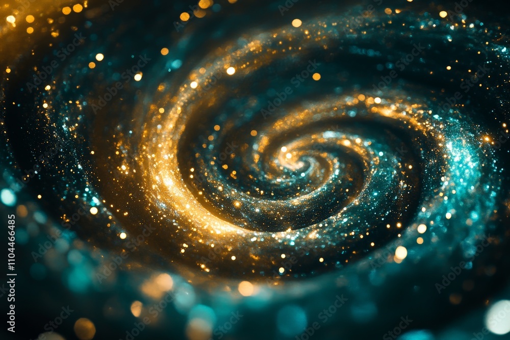 Featuring a dynamic cosmic spiral, this image employs a vibrant mix of blues and gold, creating a stunning visual that evokes concepts of dreams and possibilities. Featuring a dynamic cosmic spiral, this image employs a vibrant mix of blues and gold, creating a stunning visual that evokes concepts of dreams and possibilities.
