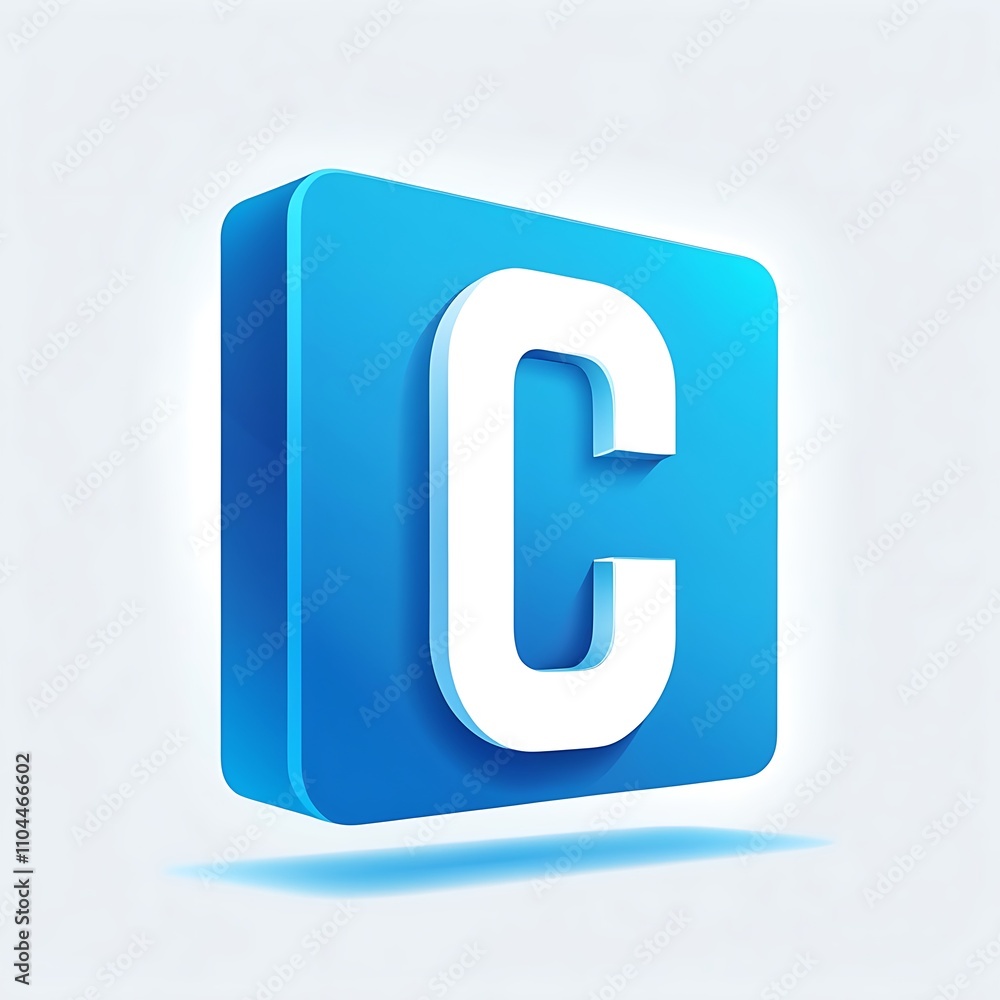 modern letter C blue icon logo design for UI/UX modern letter C blue icon logo design for UI/UX