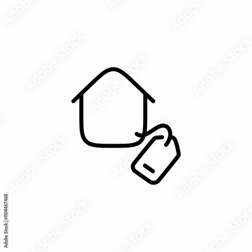 real estate for sale price tag icon sign vector