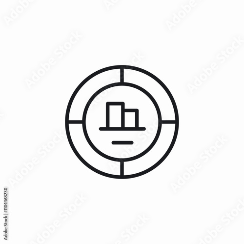 statistics pie icon sign vector