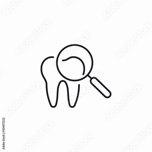 examination dentist tooth icon sign vector