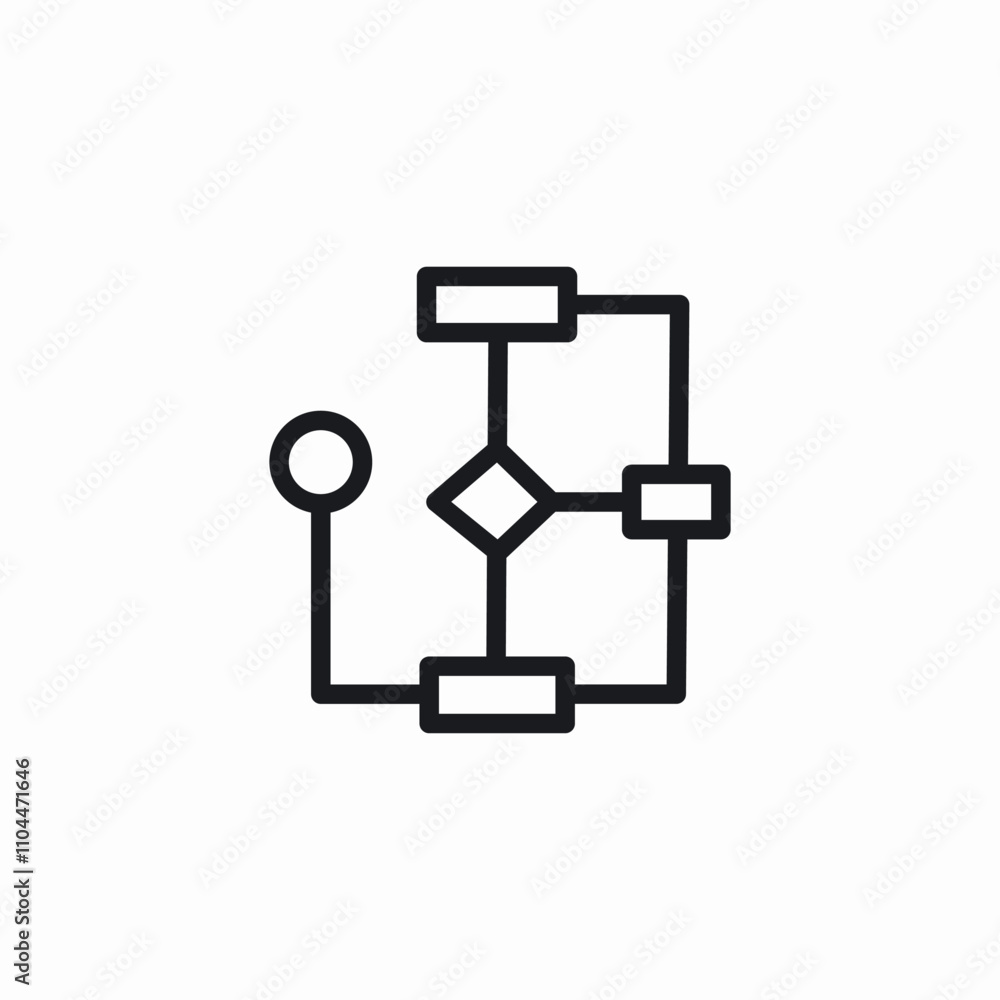 project structure schema icon sign vector project structure schema icon sign vector