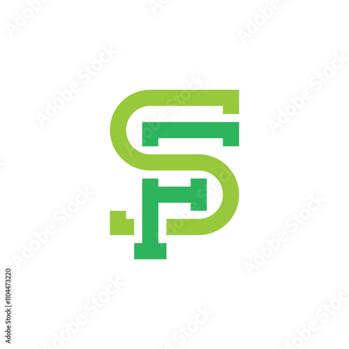Interlaced Letter SF Logo Concept